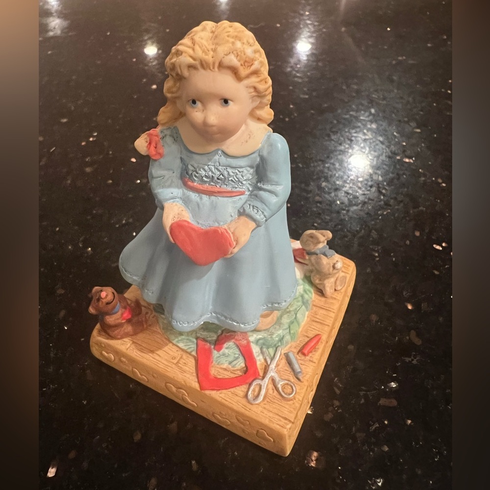 Hallmark Spoonful of Stars Blue Dress Doll with Red Heart by Becky Kelly 1998